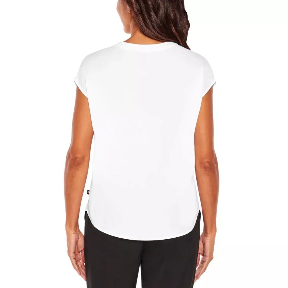 Banana Republic Women's Front Pleat Relaxed Fit Blouse Top, White, XXL - Picture 3 of 3